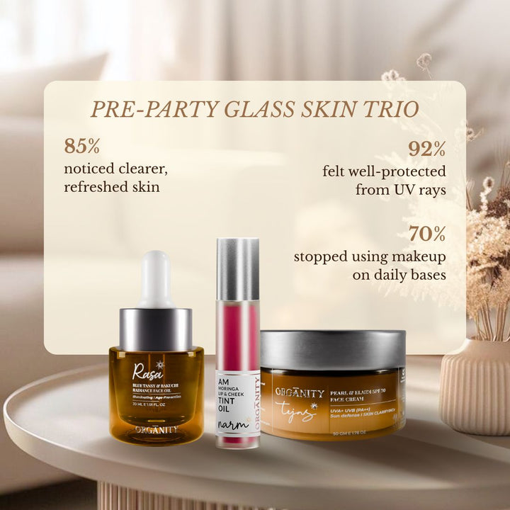 Pre-Party Glass Skin Trio (No Makeup Needed)
