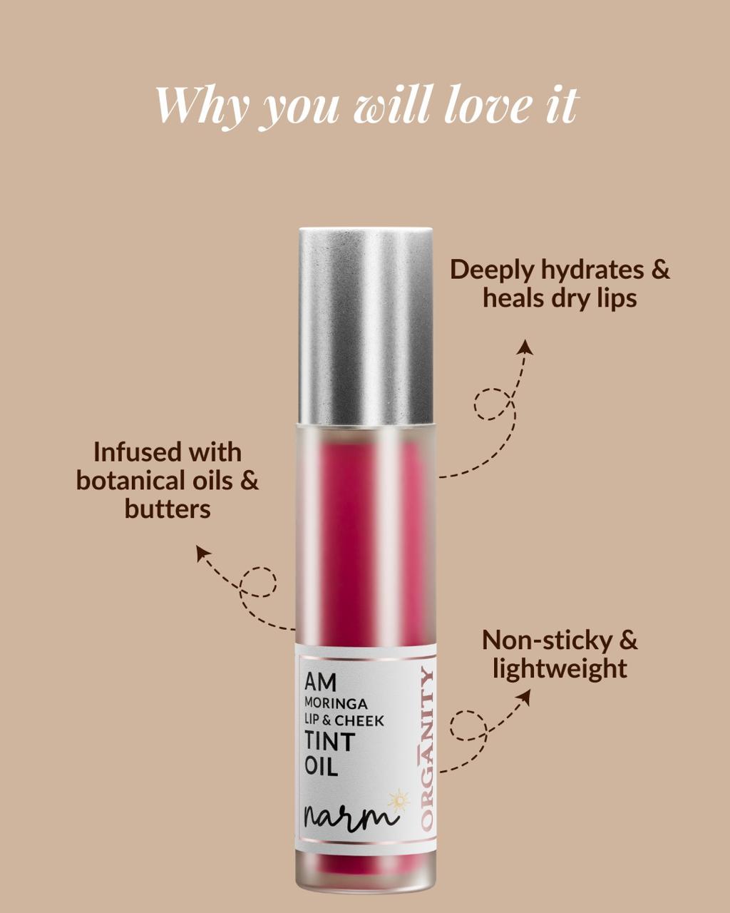AM Moringa Lip & Cheek Tint Oil Duo