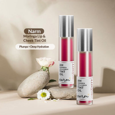 AM Moringa Lip & Cheek Tint Oil Duo