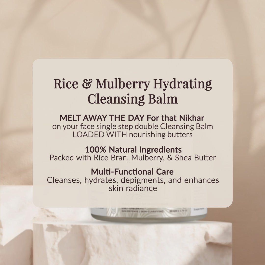 Nikhar - Rice & Mulberry Hydrating Cleansing Balm